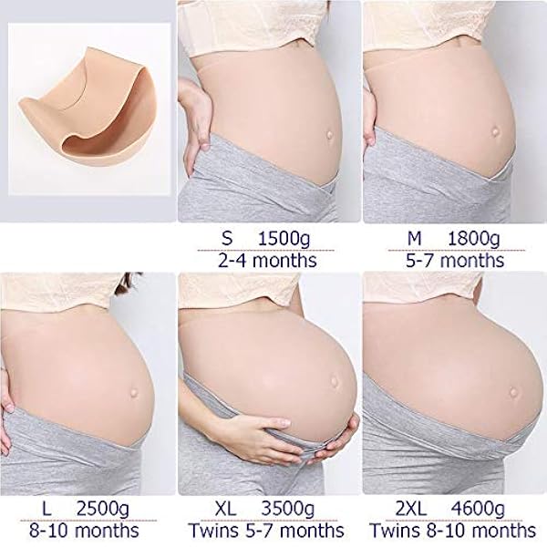 Phasfbj Faux Ventre Silicone Ventre Fausse Grossesse Enceinte De Bebe Artificielle Bump Jumeaux Ventre Pour Hommes