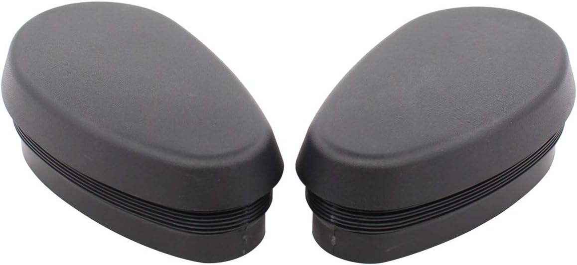 NewYall Set of 2 Black Oval Running Board End Caps Automotive