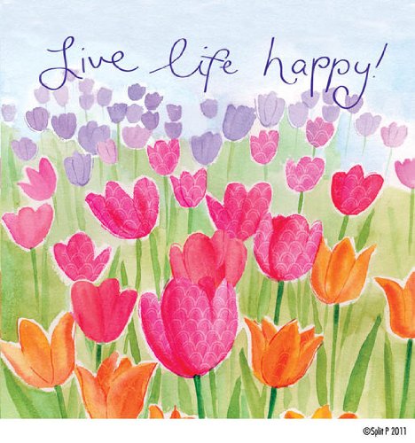 Live Life Happy Paper Napkin Pack of 20