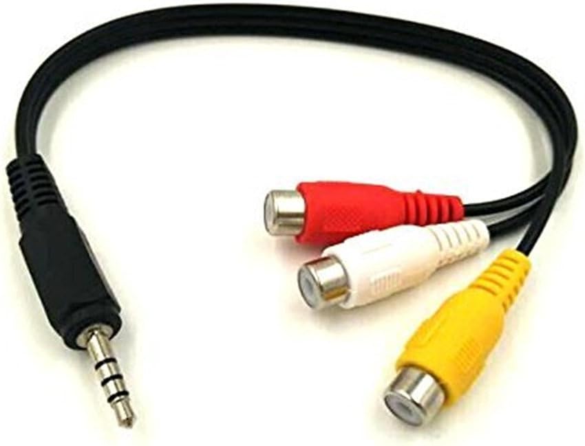 CHIBI 3.5mm Plug Male to 3 RCA Female Adapter Audio Video Cable