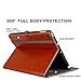 New 6th Generation iPad Case Leather Smart 5th Generation iPad Case Folio Cover Anti-Slip Stripe Card Holder Pocket Smart Auto Wake and Sleep for New iPad 9.7 inch 6th/5th Generation Elegant Brown