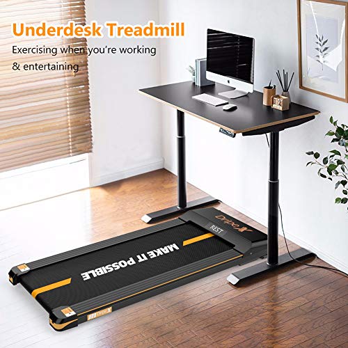 Dripex-Under-Desk-Treadmill-with-Remote-Control-1-6KMH-Adjustable-Speed-500W-Motor-LCD-Screen-Stand-Upright-for-Easy-Storage-Perfect-Walking-Pad-for-Home-Office-Working