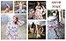 ASMAX HaoDuoYi Women's Tropical Floral Print Pleated Tunic V Neck Wedding Maxi Dress