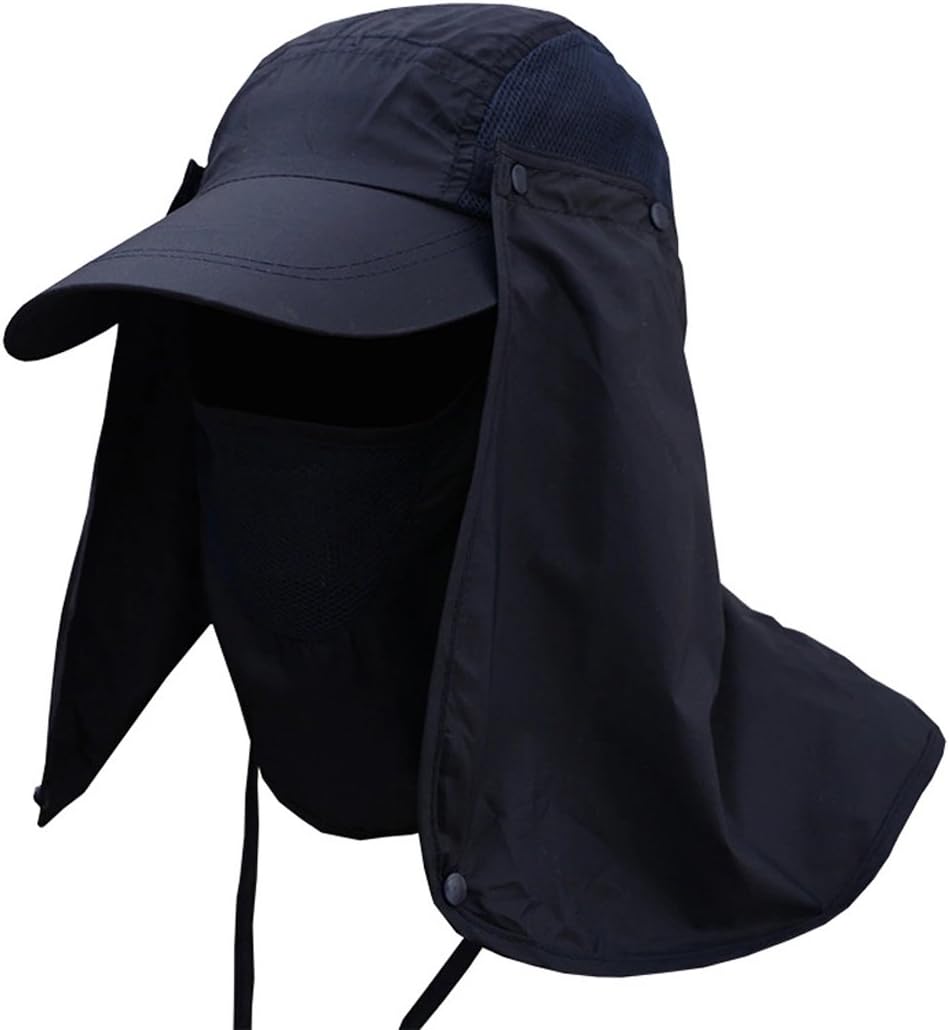 Sun Cap UV Protection Removable Neck & Face Flap Cover Caps for Summer Outdoor Hiking Fishing Gardening Hunting Camping