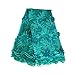 LaceQin 5 Yards 3D Swiss Yarn Lace Wedding African Lace Fabric French Royal Lace Fabric (Green)