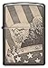 Zippo Eagle and Flag Black Ice Pocket Lighter