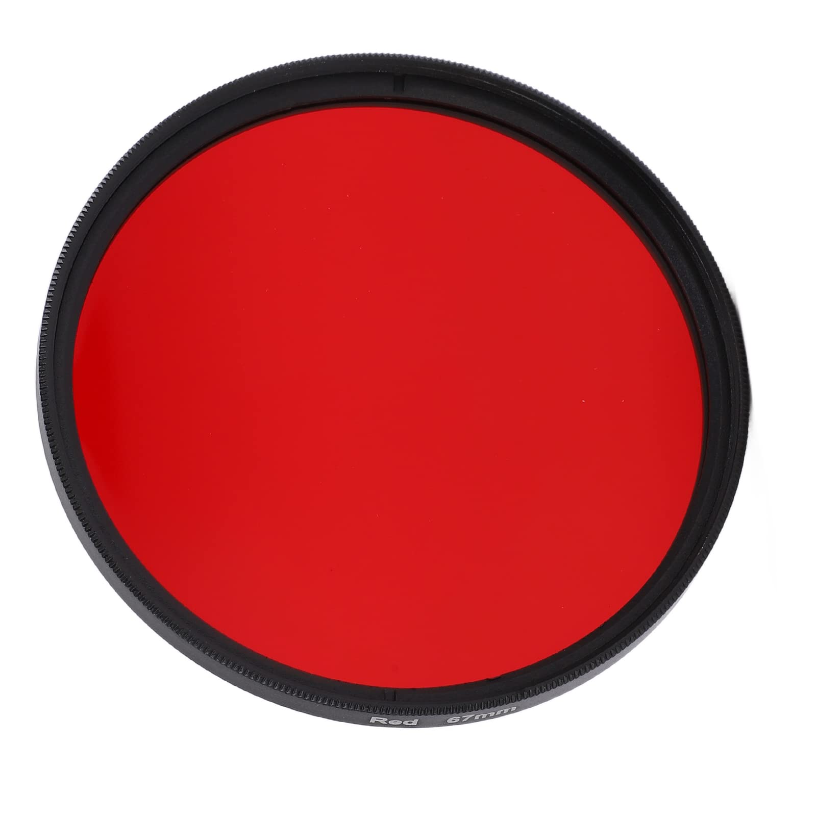 Akozon Red Glass Spot Filter, Threaded Camera Lens Filter Camera Full Red Lens Filter Full Red Color Filter Optical Glass for Nikon Camera Lens(67mm)