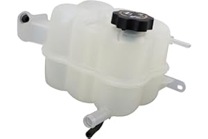 TRQ Radiator Coolant Reservoir Overflow Bottle with Cap Compatible with 2020-2025 Chevrolet Silverado 2500 HD Silverado 3500 HD GMC Sierra 2500 HD Sierra 3500 HD V8 6.6L Gas Engine GM3014192