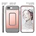 YOUMAKER Case for iPhone 8 Plus & iPhone 7 Plus, Rose Gold Full Body with Built-in Screen Protector Heavy Duty Protection Shockproof Slim Fit Cover for Apple iPhone 8 Plus (2017) 5.5 Inch - Rose Gold/Gray