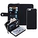iPhone 6s Case,iPhone 7 Case,for iPhone 8 Case, iPhone6 iPhone7 iPhone8 Girls/Men/Women Wallet Leather Detachable Magnetic Case Purse Clutch Removable Case with Black Flip Credit Card Holder Cover