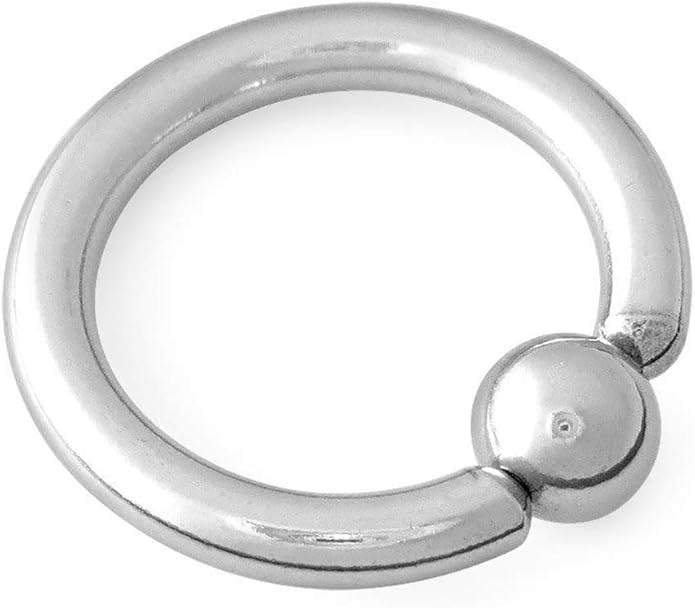 10G Steel Big Gauge Captive Bead Ring CBR Hoop GENITAL