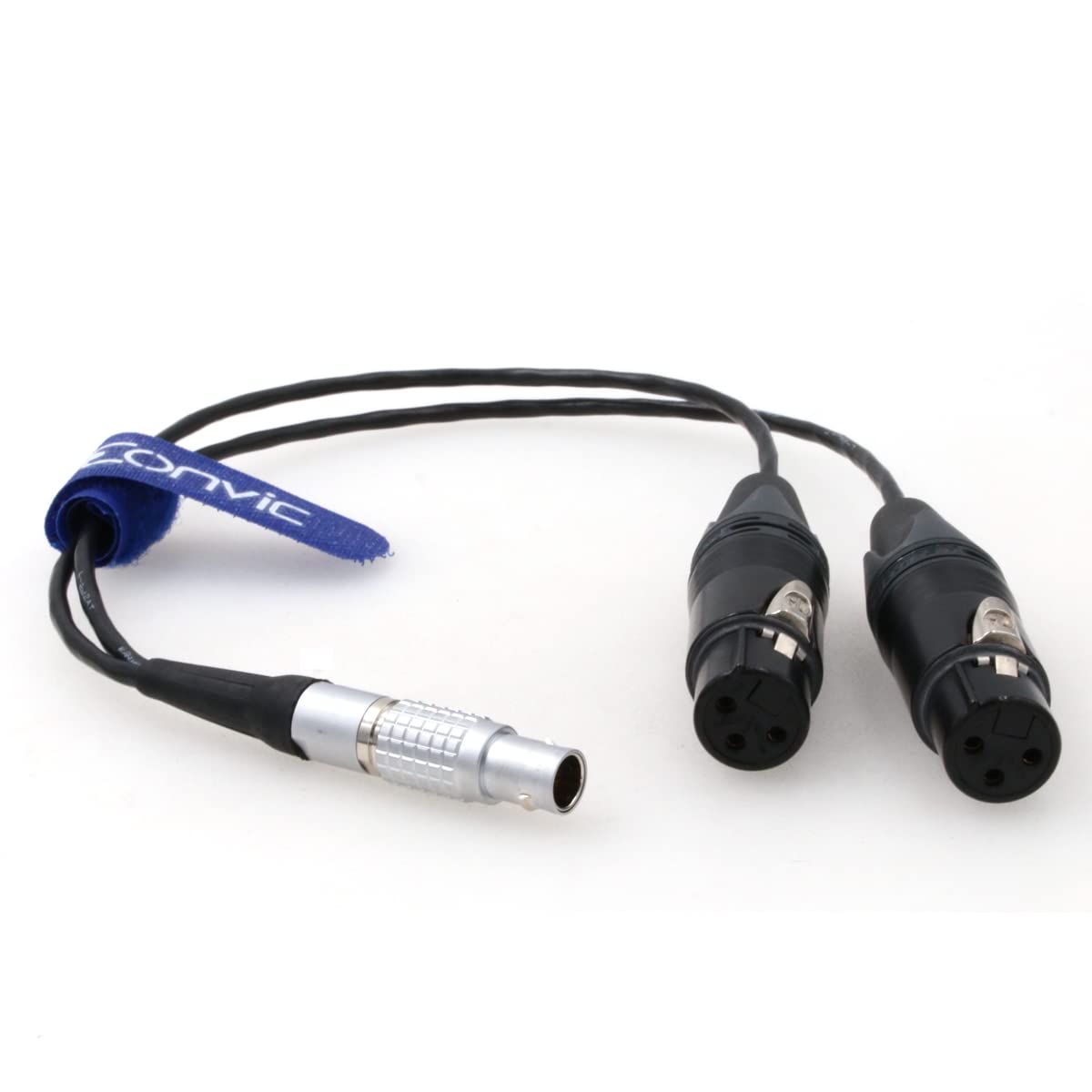 Eonvic 10 Pin to 2x3 pin XLR Female Breakout Audio Input Splitter Cable for Atomos Shogun Monitor Recorder