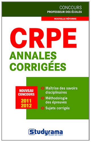 CRPE annales corrigées