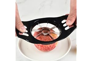 Stainless Steel Apple Slicer and Corer - Manual Durable Fruit Cutter with Uniform Blades Ergonomic Handle Kitchen Gadget for 