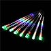 Aukora Christmas Lights Outdoor, UL Plug Halloween Lights Outside, LED Meteor Shower Lights, 11.8in 8 Tubes 192 LEDs - for Xmas, Wedding, Party, Holiday, Garden, Tree Decoration（Blue、Red、Green）