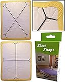 2pcs/set Sheet Bed Suspenders Adjustable Crisscross Fitted Sheet Band Straps Grippers Adjustable Mattress Pad Duvet Cover Bed Sheet Corner Holder Elastic Straps Fasteners Clips Grippers Clippers