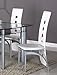 Roundhill Furniture Cinda Metal Contemporary Dining Room Chairs, Set of 2, White