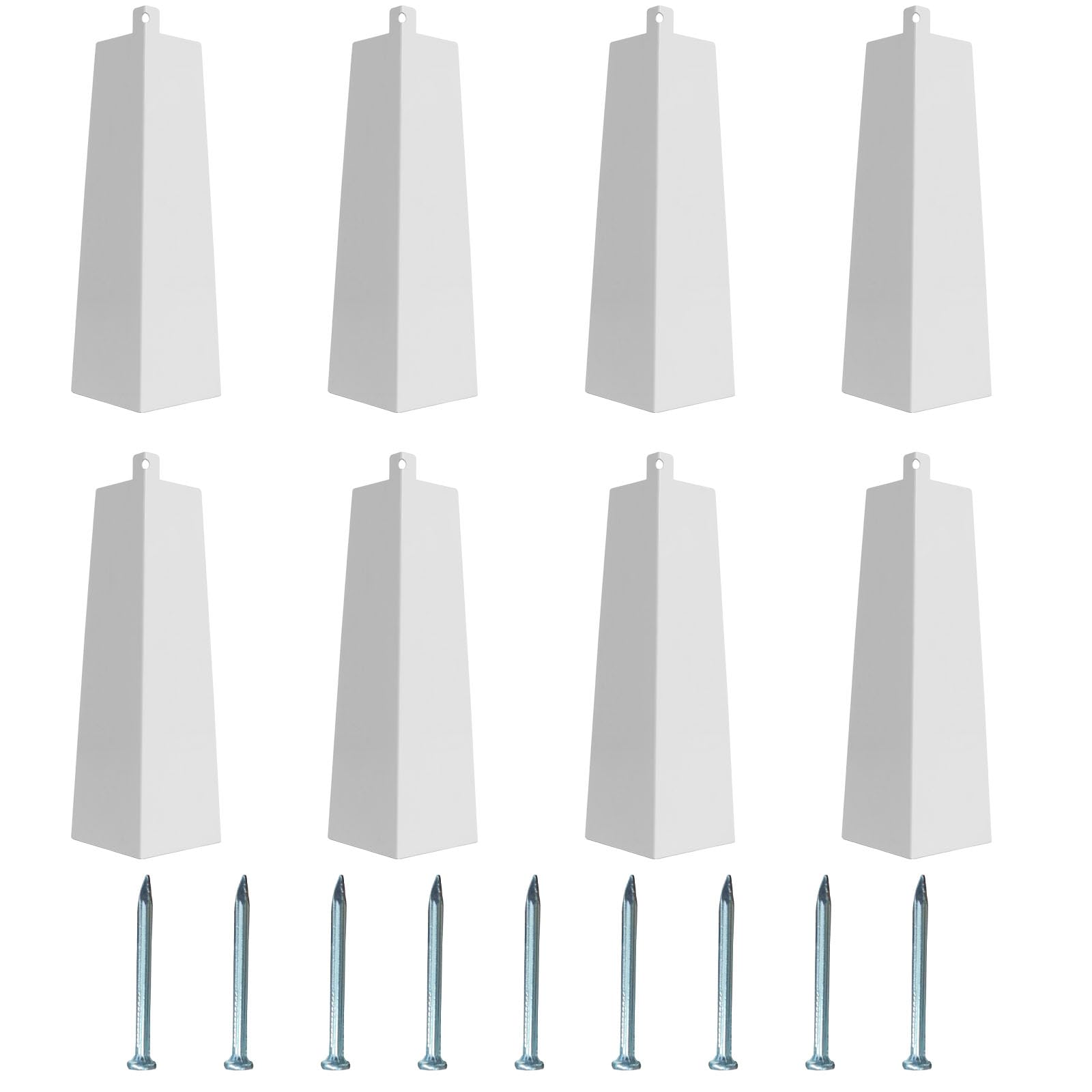 Photo 1 of 16 PCS Aluminum Siding Corners 8 inches,Outside Siding Corner Caps with Nails,Easy Installation for Wooden House,Mobile House