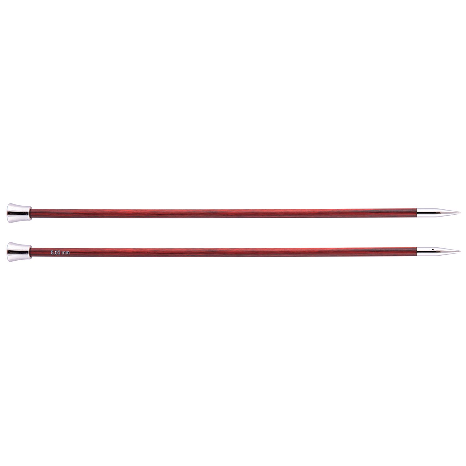 KnitPro Royale: Knitting Pins: Single Ended: 35cm x 5.00mm, Birchwood, brass, Multi-Colour, 5mm