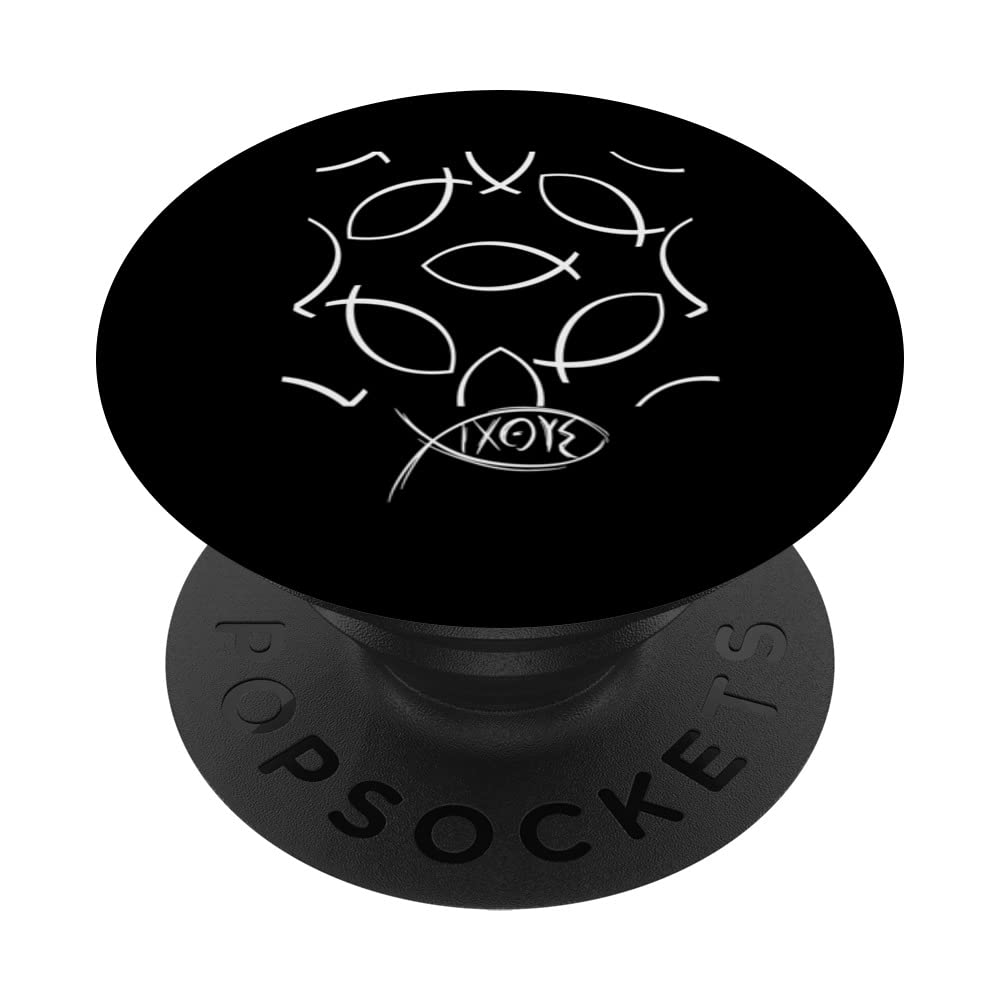 Fish The Sign of Christian Jesus Friends Faith God PopSockets Swappable PopGrip