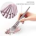 Makeup Brushes, ITME Premium Professional Makeup Brush Set With Purse,10 PCS Synthetic Cosmetics Makeup Brushes For Foundation Blending Blush Powder Blush Concealers Eye Shadows Brushes (Rose Gold)