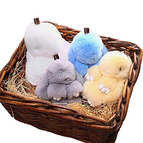 YISEVEN Süßer Hase Plüsch Kaninchen muttertagsgeschenk Schlüsselanhänger Fell Anhänger Kuscheltier Hasen Osterhase Pelz… – Bild 8