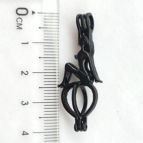 Dandan DIY Random 20pcs Black Bird Alloy Cage Mermaid Owl Heart Diffuser Locket Perfume Essential Oil Aromatherapy Diffuser Charms Pendant Craft Diffusion Ball (Random 20pcs black color) - Thumbnail 4