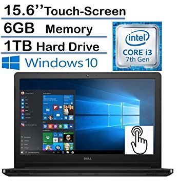 2017 Dell Inspiron 15.6 inch HD Touchscreen Flagship High Performance Laptop PC, Intel Core i3-7100U Dual-Core, 8GB RAM, 1TB HDD, DVDRW, Bluetooth, WIFI, Windows 10 (Black)