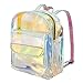 Candice Women Shiny Hologram Holographic Transparent Shoulder Bag Satchel Backpack