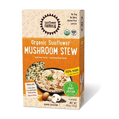SunflowerFamily Certified Organic Sunflower Mushroom Stew - Plant Based Meat Alternative Meal Kit