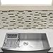 Firebird Apron Farmhouse Handmade Stainless Steel Single Bowl Kitchen Sink w/Drain Strainer Kit Adjustable Tray (33 Inch x 20 Inch)