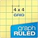TOPS Quadrille Pad, Gum-Top, 8-1/2 x 11 Inches, Quad Rule (4 x 4), Canary Paper, 50 Sheets per Pad, 12 Pads per Pack (3313)