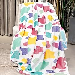 GEULAY Colorful Throw Blanket Twin Size Girls