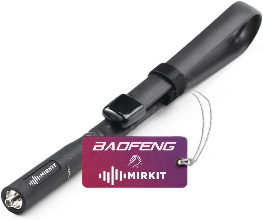 Mirkit Foldable Tactical Antenna 18.7 inch with SMA-Female Connector, Dual Band VHF/UHF (136-174MHz, 400-520MHz) for: UV-5R, UV-82, BF-F8HP, UV-5R V2+ Plus, BF-F9 V2+ Two Way Radios: Home Audio & Theater