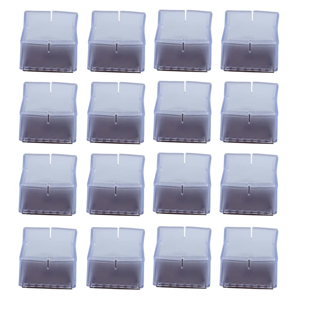 CONPHERON 16 Pcs Silicone Chair Leg Caps Floor Protector Round Square Furniture Feet Covers Fits for 42-48mm Legs