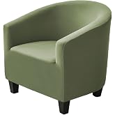 NILUOH Club Chair Slipcover Stretch Tub Chair Cover Barrel Chair Covers Armchair Covers Sofa Cover Furniture Protector for Living Room (04)