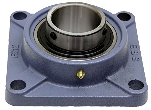 2RS Pillow Block Bearing, UCF 205 / SF25 25mm bore, Cast Iron Flange, Ball Bearing Unit, Green or Blue, HARDWARE_BEARING
