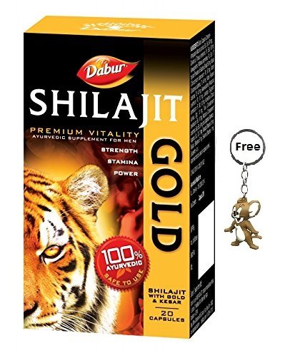 ShilaJeet Gold 20Tab with Shila X Oil (20ml) with Free 3D Attractive Key Chain