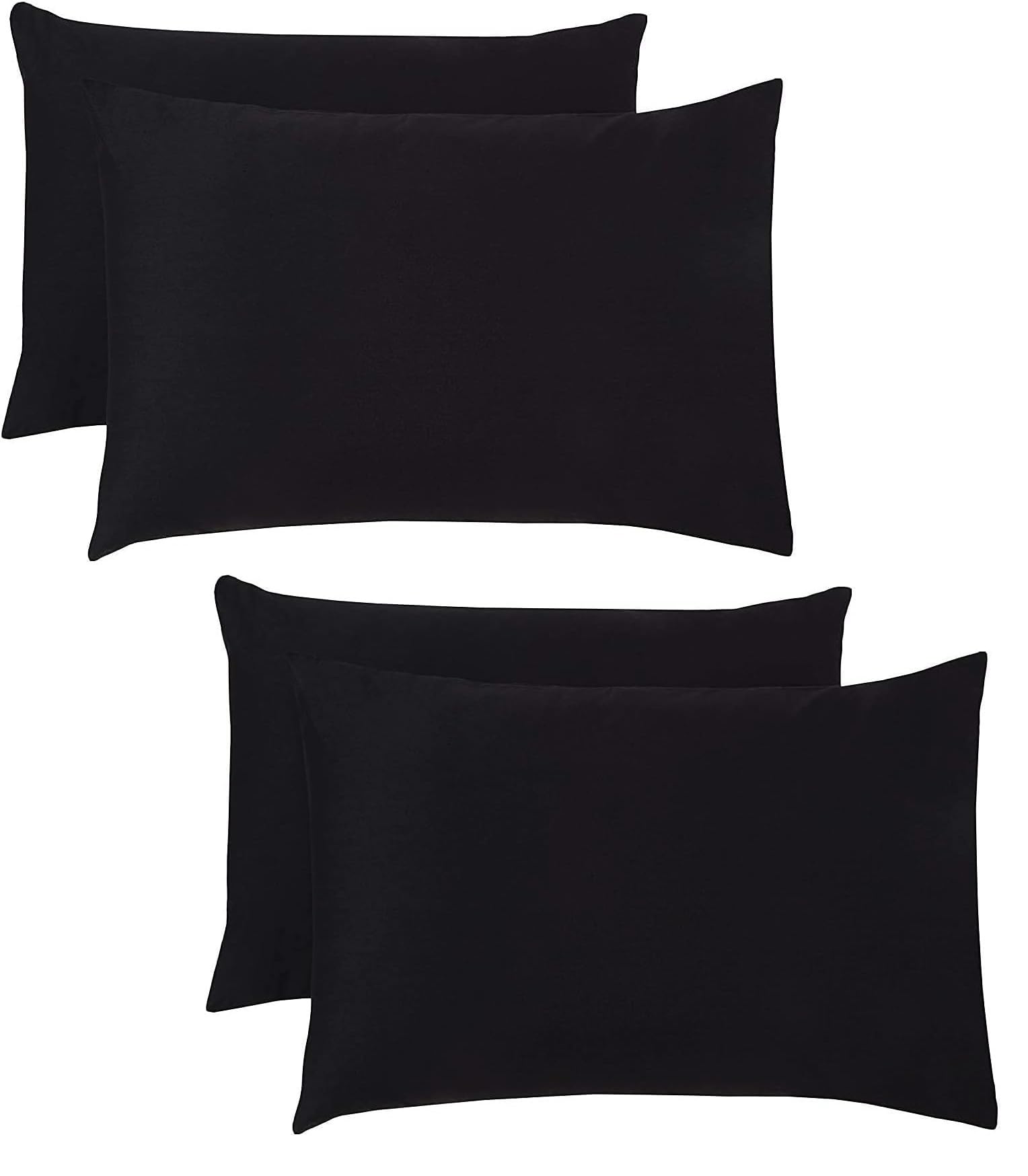 Kinfolk Textile Pillow Cases 4 Pack Egyptian Cotton 200 Thread Count (Black)