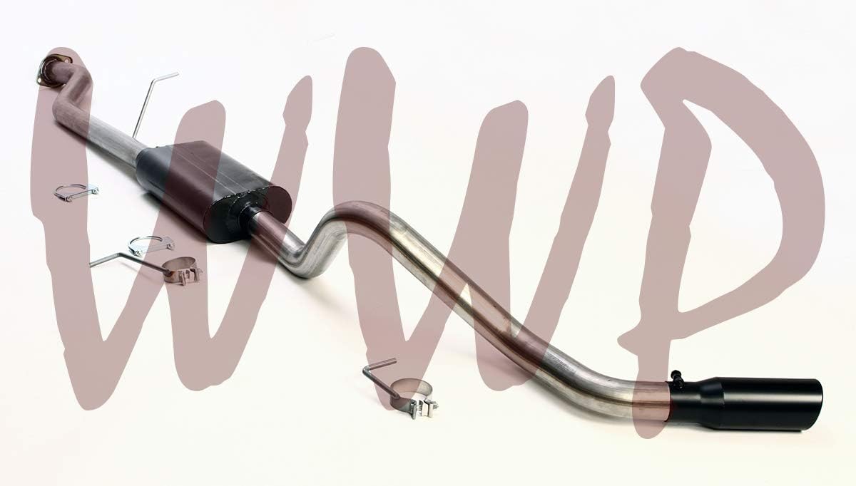 3.00" Stainless Steel SS409 Cat Back Exhaust System With Black Tip 99-06 Chevy Silverado/GMC Sierra 1500 4.3L/4.8L/5.3L Pickup - Standard Cab Long Bed Model Only