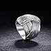 Mytys Vintage Silver Rings Knot Bali Design Solid Large Bold Statement Chunky Rings for Women Men