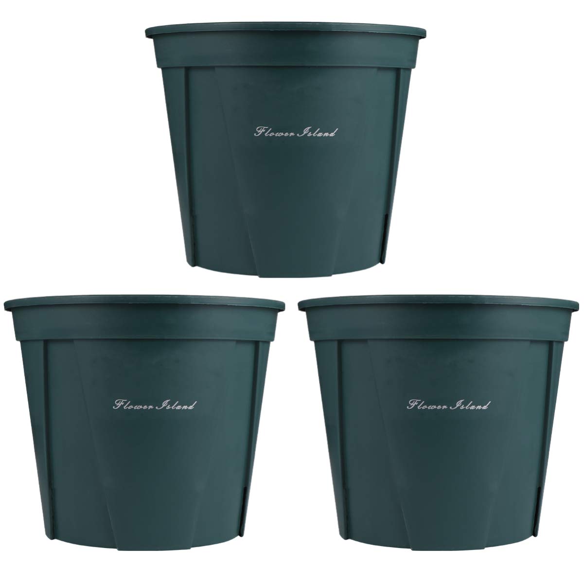 Yardwe 3PCS Plastic Planters Pots with Drainage Hole 7 Inch Root-Control Nursery Plant Pot Orchid Pots for Indoor Outdoor 18CM