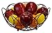 Southern Homewares Round Fruit Basket, Decorative Kitchen Counter Bowl, 10 3/8-Inch Diameter, Red Color