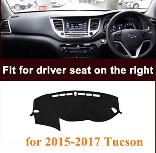 RHD Dashboard Cover, Non slip Mat Car Dashmat Pad Fit for Tucson 2015-2017