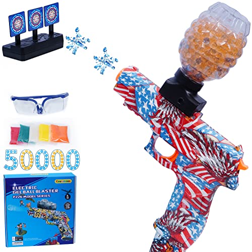 Electric Gel Ball Blaster Pistol with 50,000 Soft Bullets, Gel Splatter