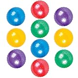 Kicko 10 Pack Knobby Balls 7-Inch - Assorted Colors. Sold Deflated - Sports Game, Fun, Play Outdoor - for Kids, Teens and Adults