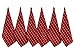 Urban Villa Buffalo Checks Kitchen Towels Set of 6 - Red/Black - 20x30 Inches - 100% Cotton - Highly Absorbent - Premium Quality - Ultra Soft - Mitered Corners
