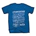 Star Trek U.S.S. Enterprise Heavy Cruiser Blueprint Mens Blue T-Shirt