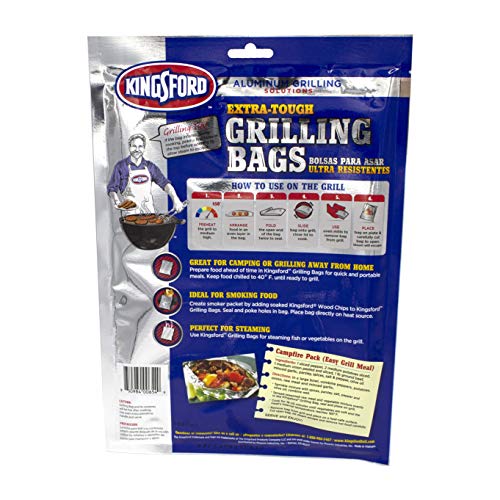 Kingsford Heavy Duty Aluminum Grill Bags, 4 Pack Foil Packets for