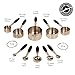 Stellar Labs Stainless Steel Metal Measuring Cups & Spoons Set, Silicone Handles, Easy-Stacking, Detachable Rings, 10 Piece Set